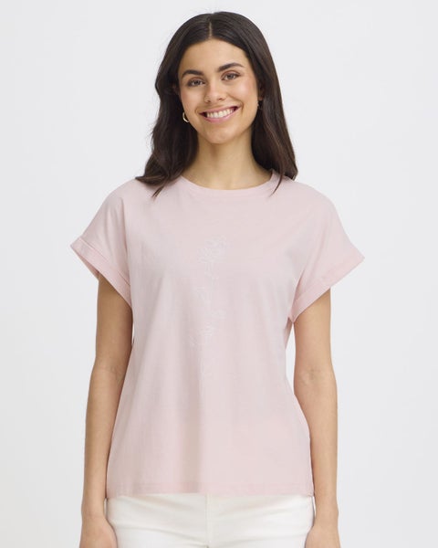 *Vaaleanpunainen ja vaaleanvihre&auml;* Fransa Gali T-paita